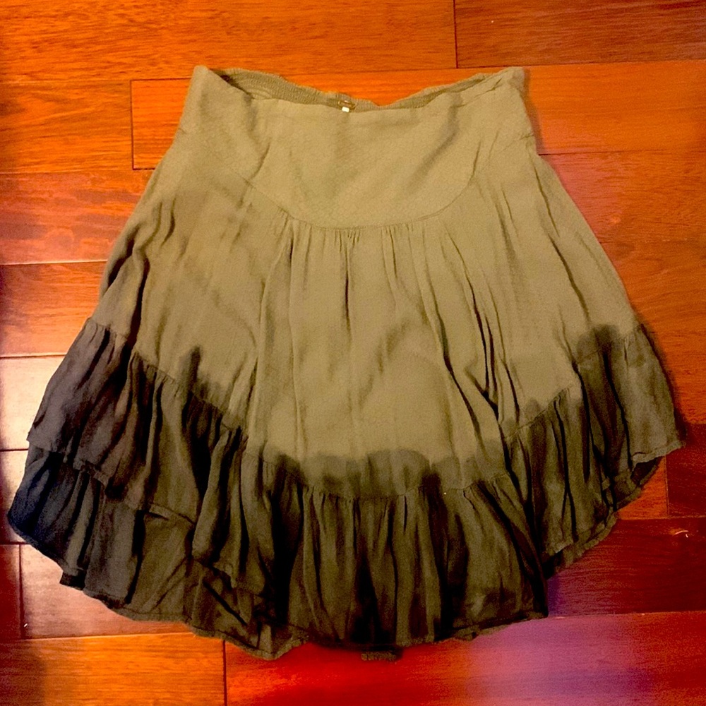 Free People green flowy skirt